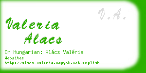 valeria alacs business card