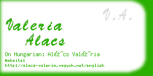 valeria alacs business card